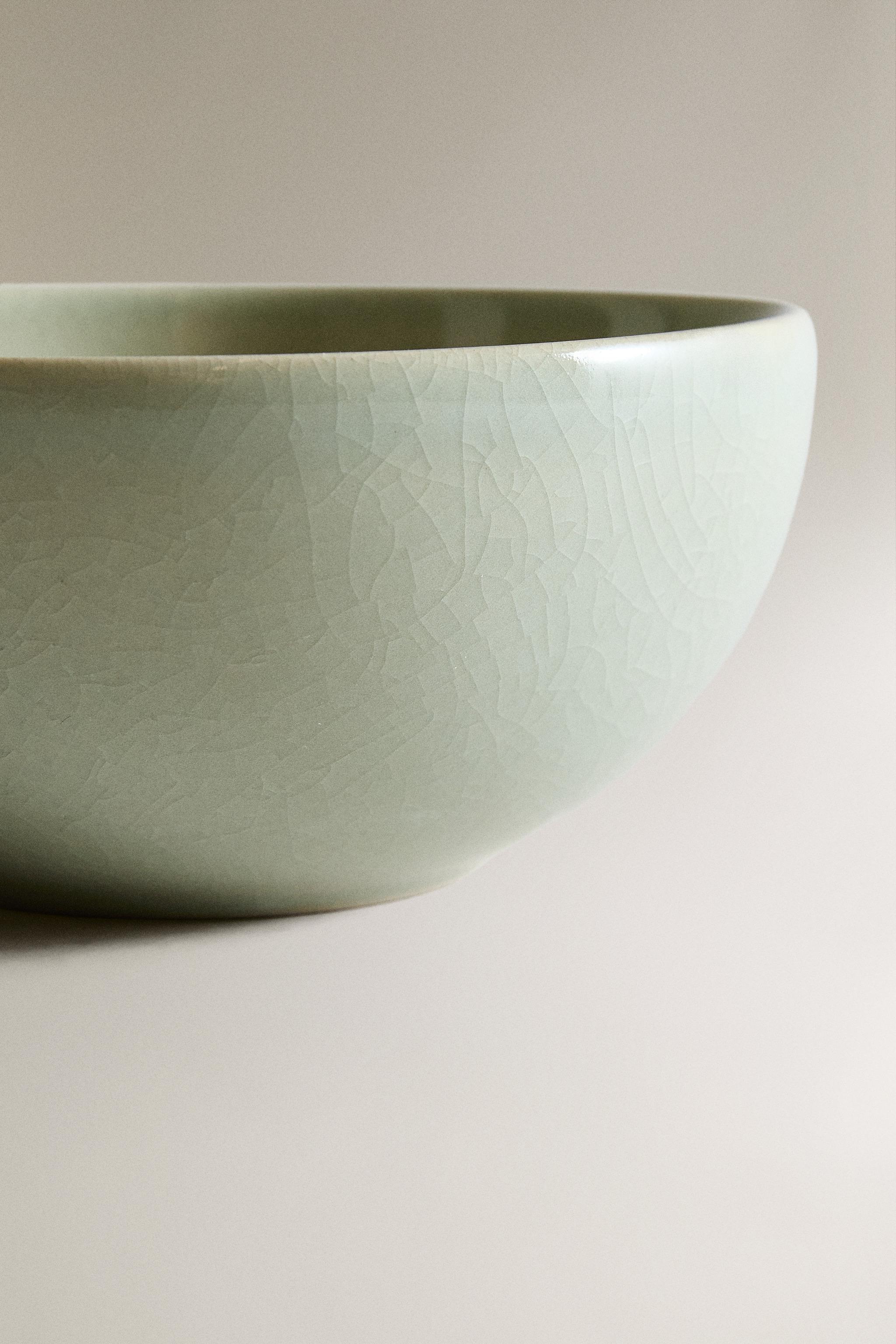 ENAMELED STONEWARE BOWL